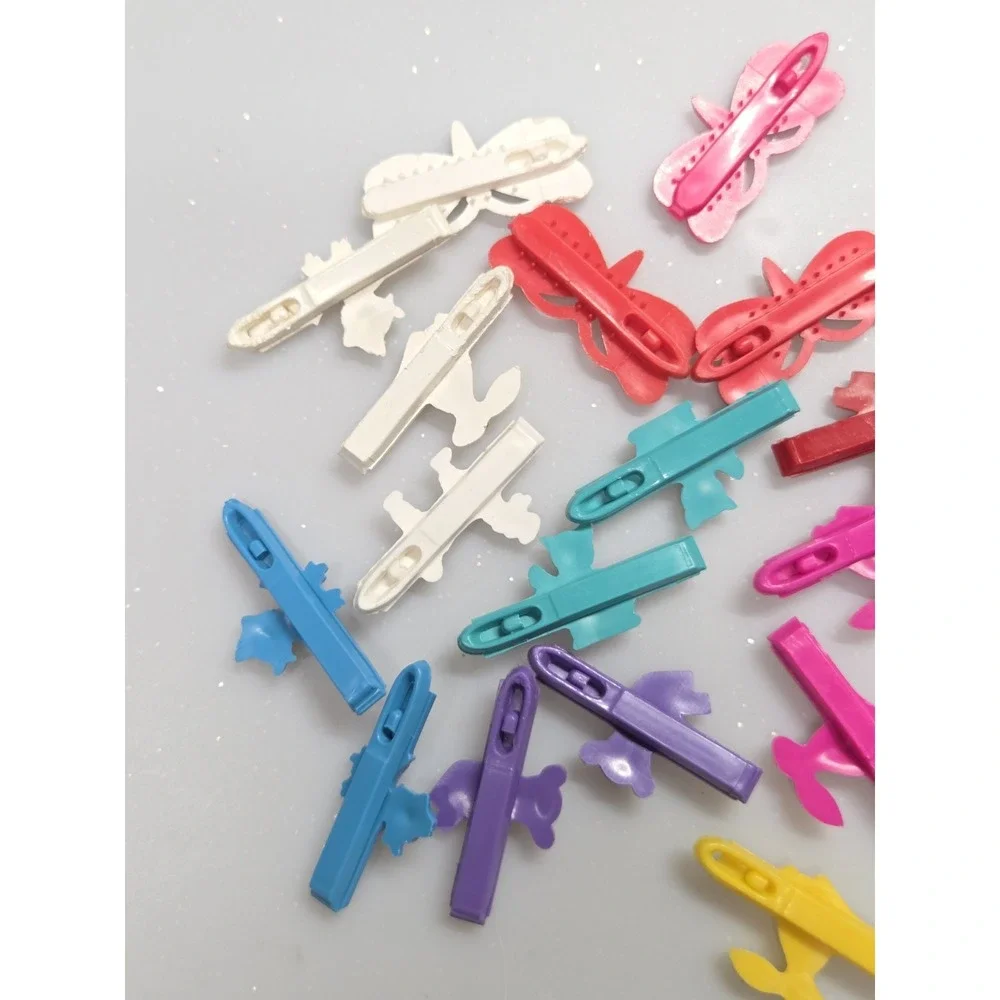 Vintage Goody Plastic Hair Barrettes 70ʼs 80ʼs Poodle Duck Cats Snap Tight Lot